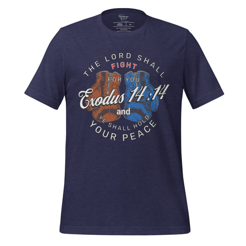 Exodus 14:14 Lord Fight Boxing Christian T-Shirt